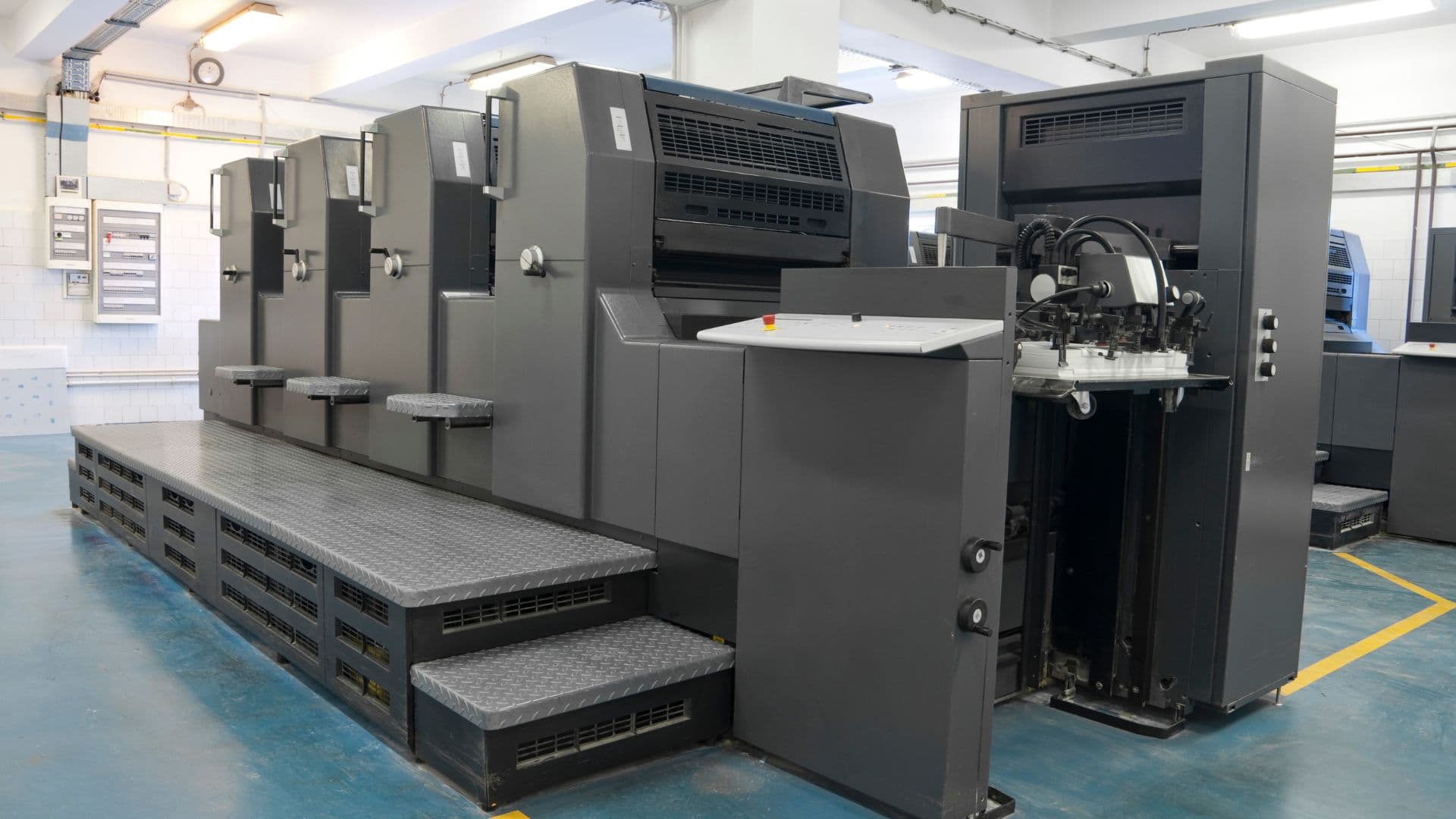 Press equipment being prepared for sale